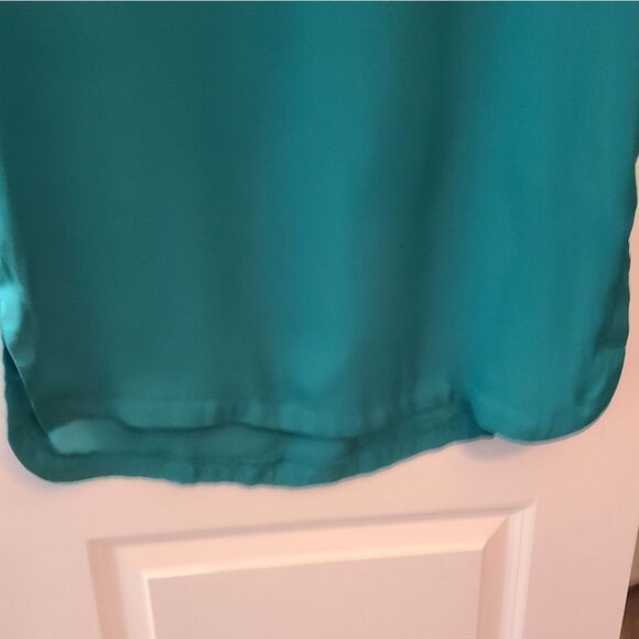 Fun & Flirt Teal Sheer Tunic Blouse - Picture 7 of 7